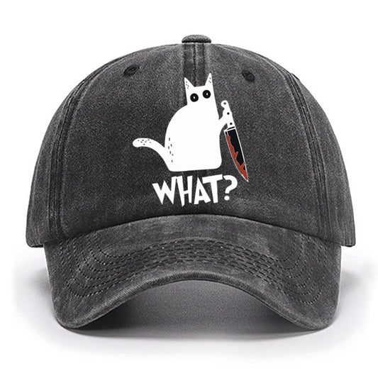 Sarcastic Funny Black Cat Cotton Hat