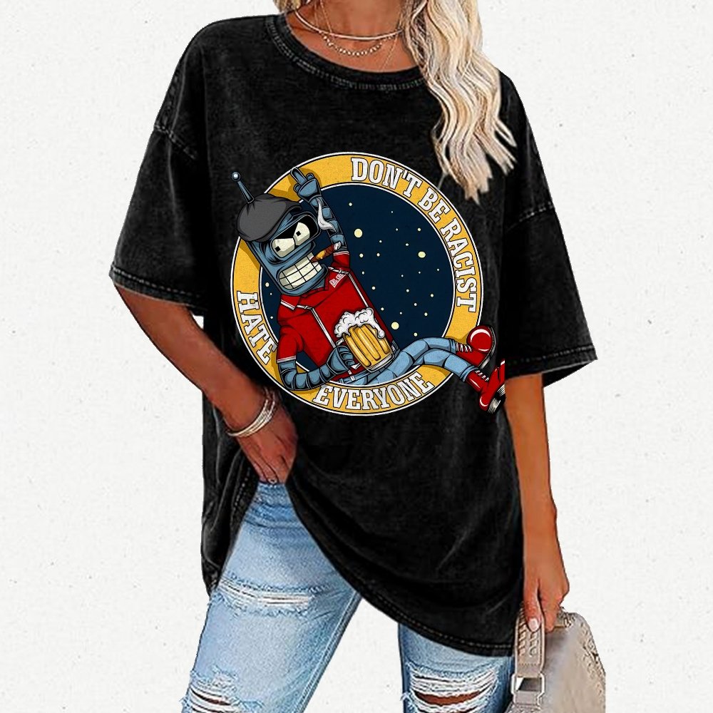 Don't Discriminate Against Race Vintage Distressed T-shirt