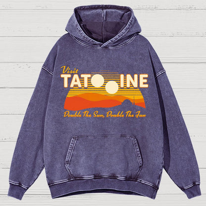 Double The Sun, Double The Fun Vintage Distressed Hoodie