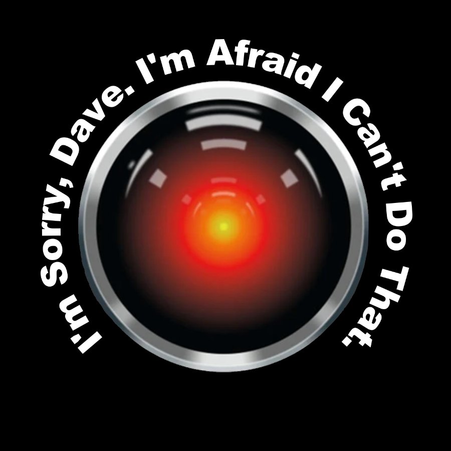 HAL Sorry Dave Quote  I‘m Afraid I Can't Do That Geek Cotton Hoodie
