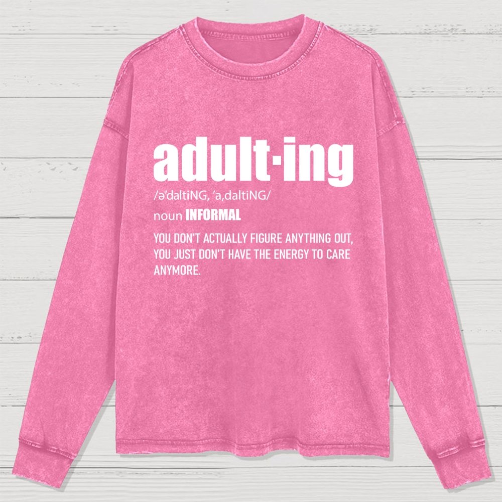 ADULT-ING Washed Long Sleeve Tee