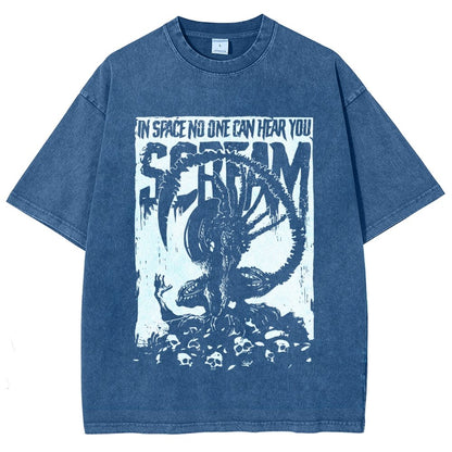 In Space No One Can Hear You Vintage Distressed T-shirt