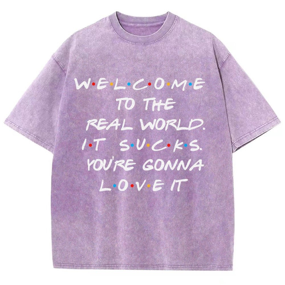 Welcome To The Real World Vintage Distressed T-shirt