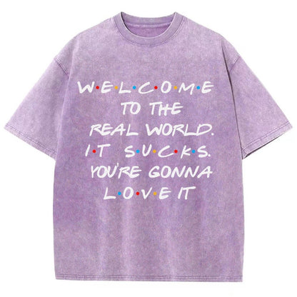 Welcome To The Real World Vintage Distressed T-shirt