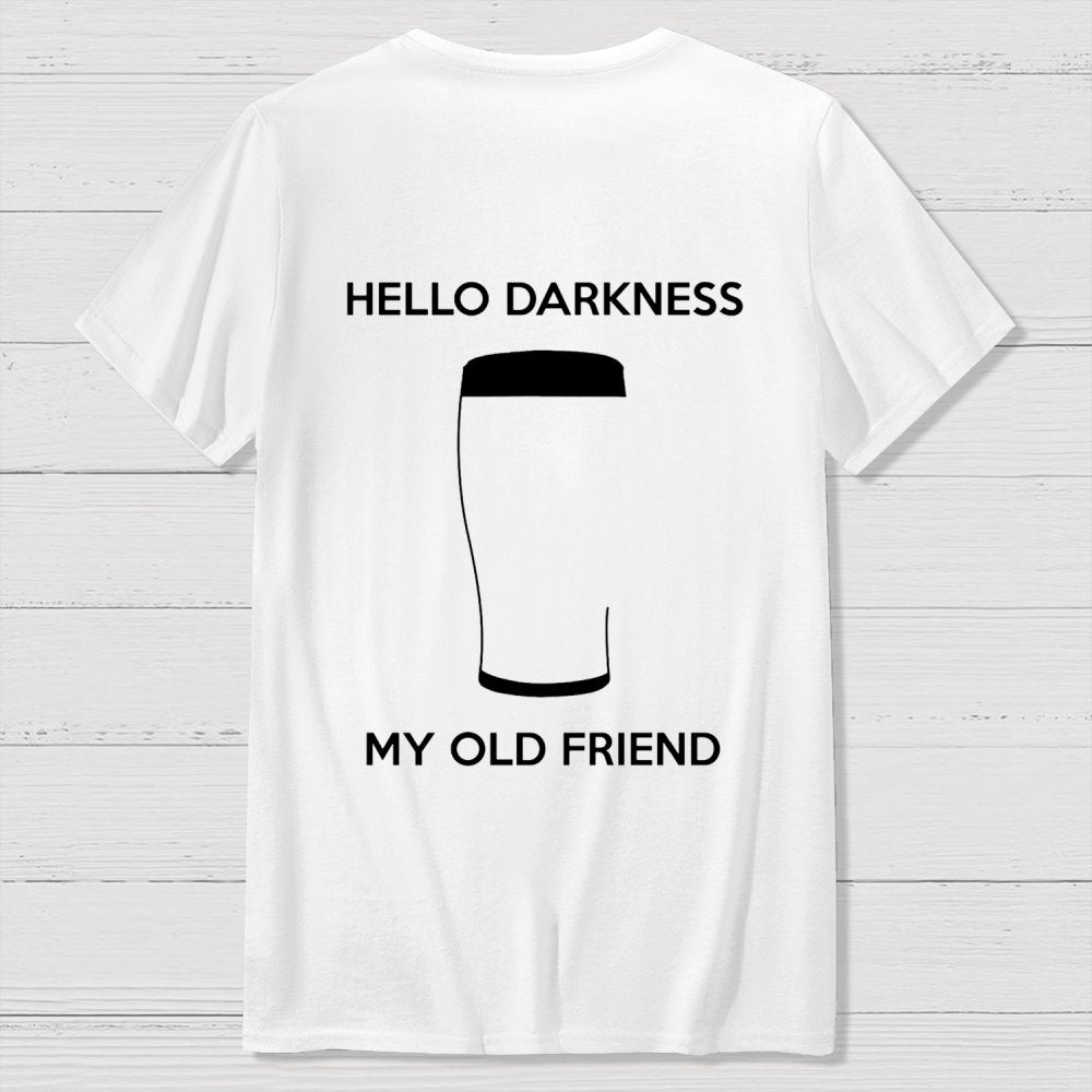 Hello Darkness My Old Friend Nerdy Graphic  Back Printing Geek T-Shirt