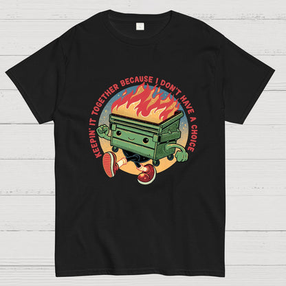 Flaming Dumpster Nerdy T-Shirt