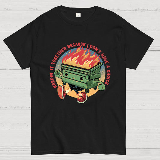 Flaming Dumpster Nerdy T-Shirt