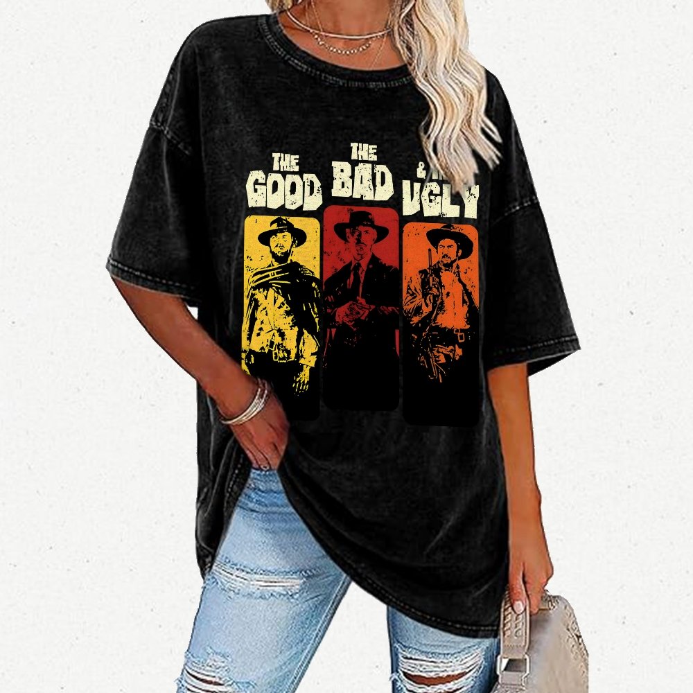 The Good The Bad The Ugly  Vintage Distressed T-shirt