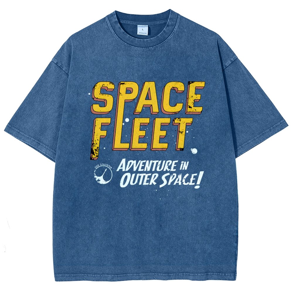 Space Fleet Vintage Distressed T-shirt