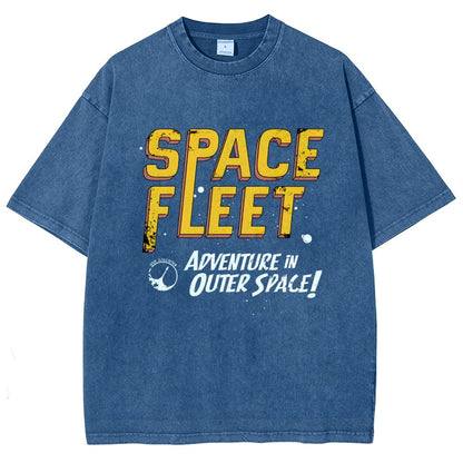 Space Fleet Vintage Distressed T-shirt
