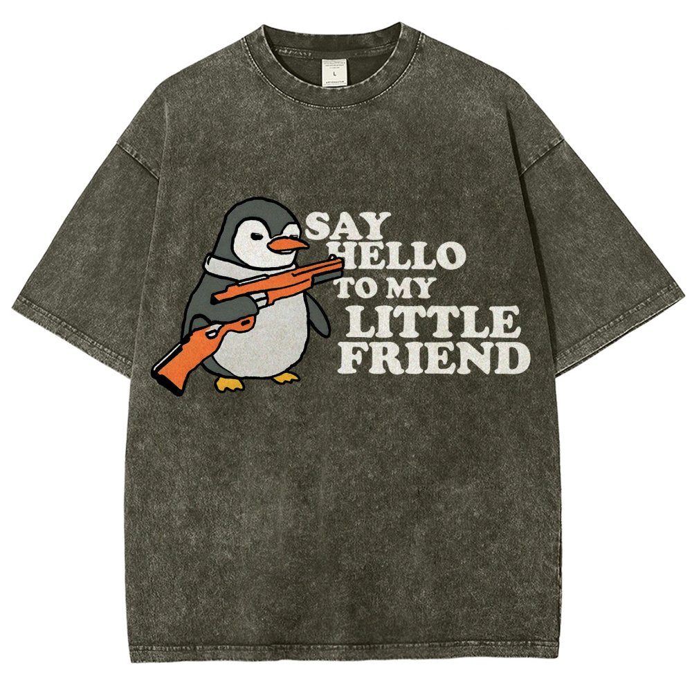 Say Hello To My Little Friend! Vintage Distressed T-shirt