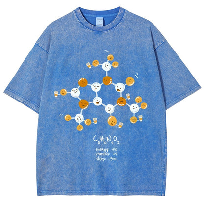Caffeine Power Up Vintage Distressed T-shirt