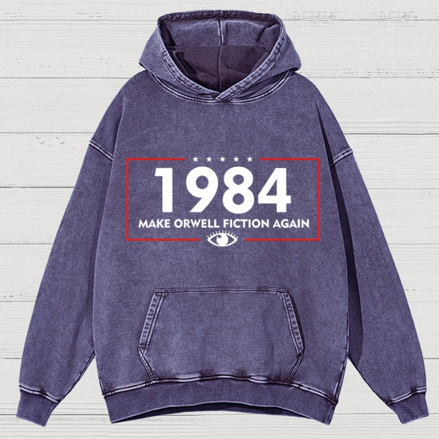Make Dystopia Fiction Again 19XX Vintage Distressed Hoodie