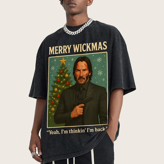 Merry Christmas Yeah, I'm Thinkin' I'm Back!  Vintage Distressed T-shirt