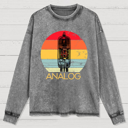 Vacuum Tube Analog Washed Long Sleeve Tee