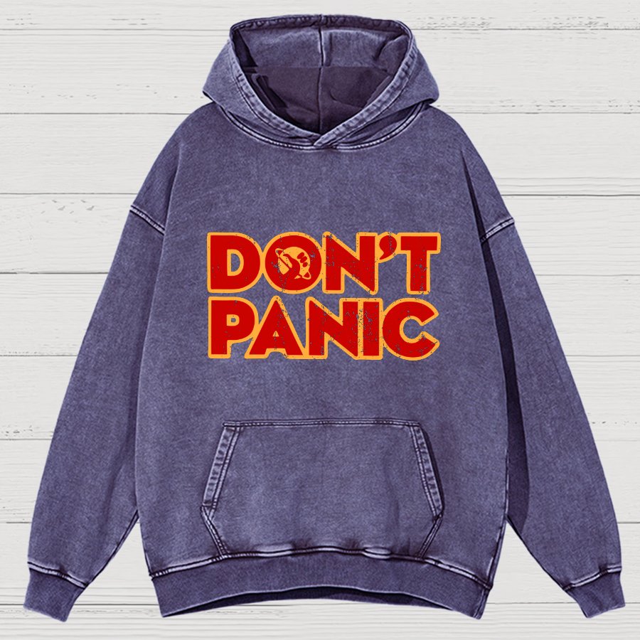 Dont Panic Vintage Distressed Hoodie