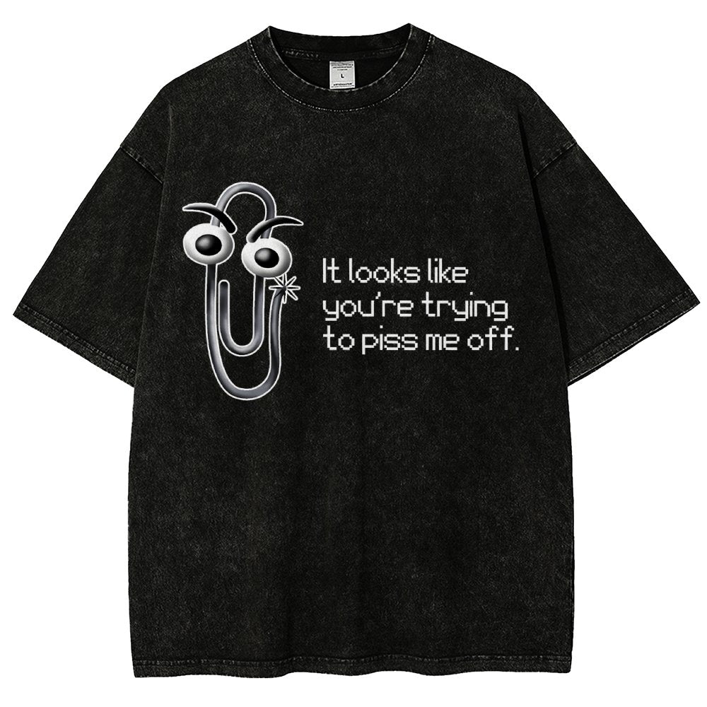 One Snippy Clip Vintage Distressed T-shirt