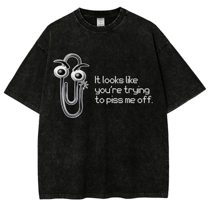 One Snippy Clip Vintage Distressed T-shirt