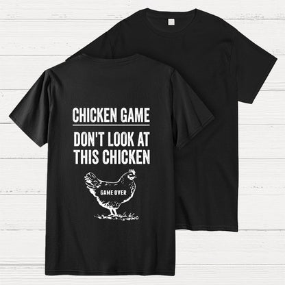 Chicken Game Nerd  Back Printing Geek T-Shirt