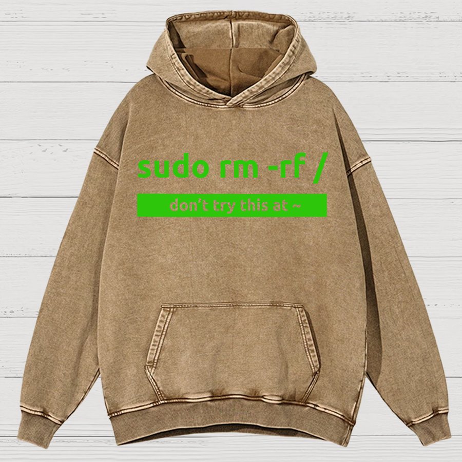 Sudo Linux Programming Command Nerd Vintage Distressed Hoodie