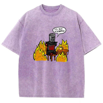 Tis Is Fine Vintage Distressed T-shirt
