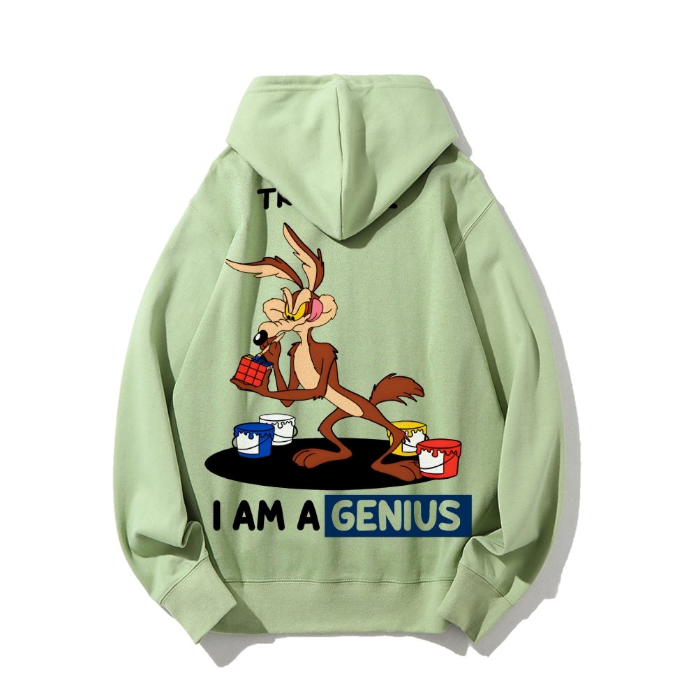 Trust Me I'm a Genius Printed Back Cotton Hoodie