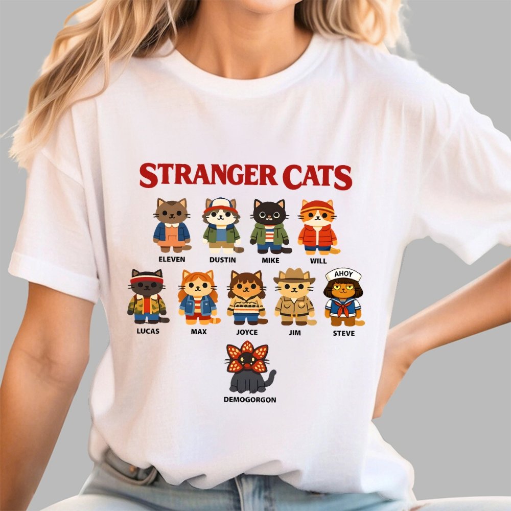 Stranger Cats Geek T-Shirt