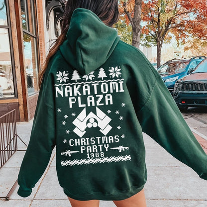 Now I Have a Machine Gun Ho-Ho-Ho Printed Back Unisex Cotton Hoodie