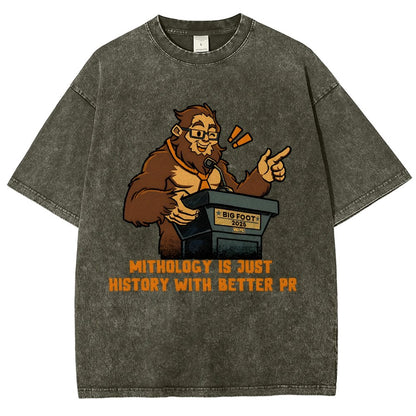 Mythology is just history with better PR Vintage Distressed T-shirt