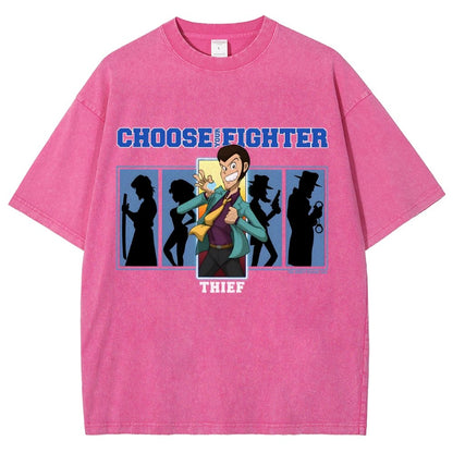 Choose Your Fighter Thief Vintage Distressed T-shirt