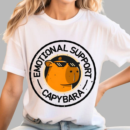 Emotional Support Capybara Geek T-Shirt