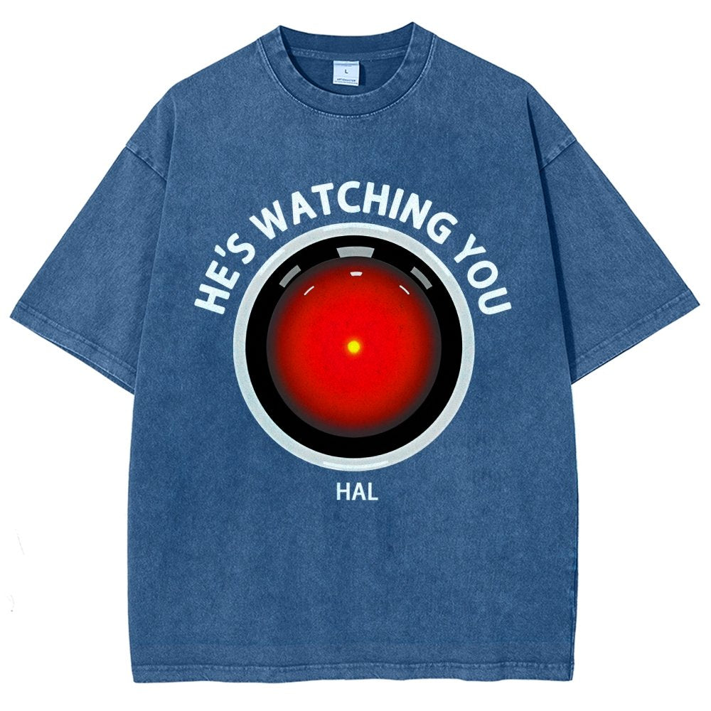 HAL Is Watching YOU Vintage Distressed T-shirt