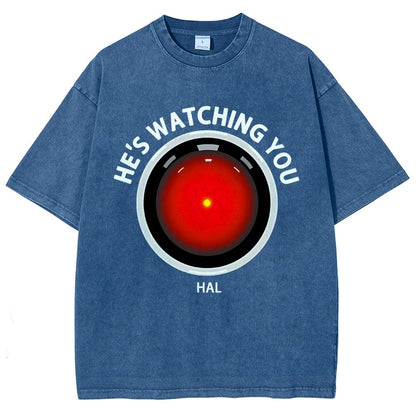 HAL Is Watching YOU Vintage Distressed T-shirt