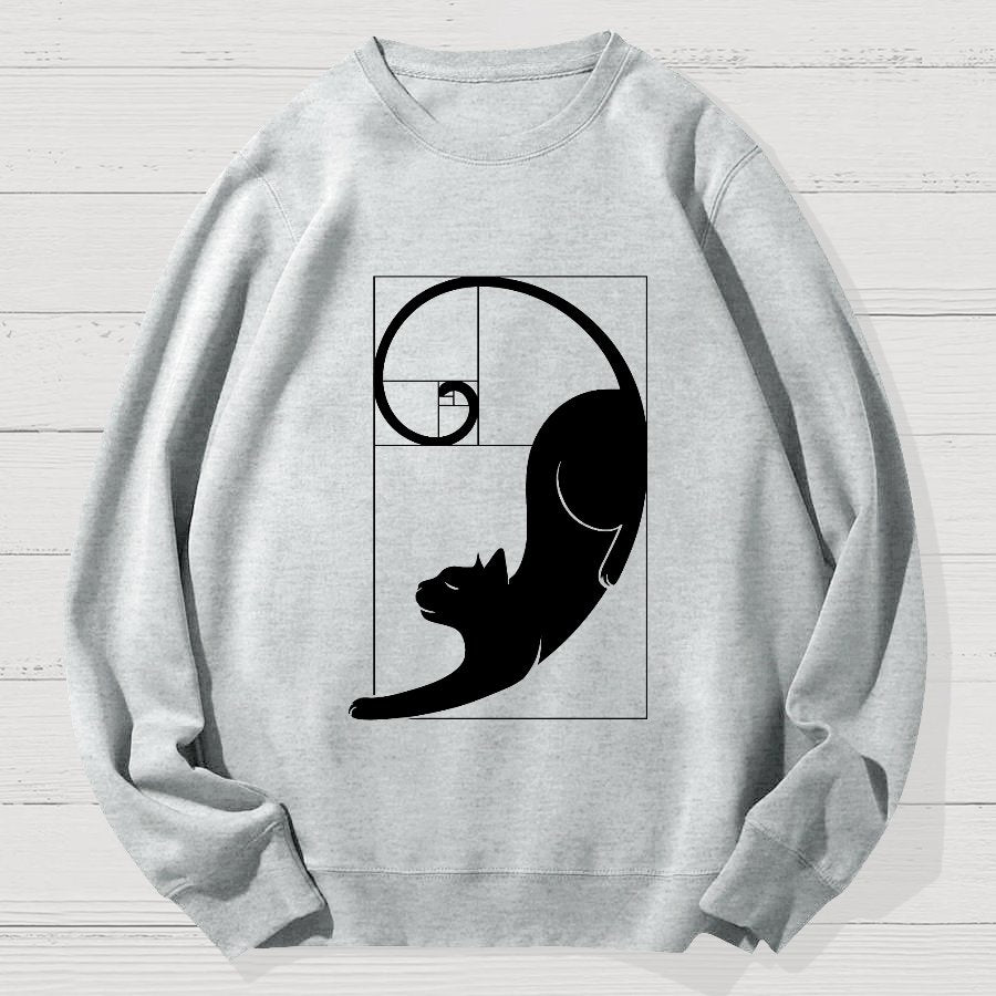 Fibonacci Kittens Geek Cotton Sweatshirt