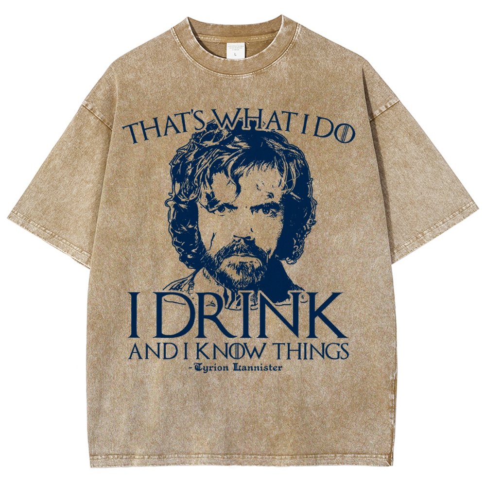 I Drink And I Know Things Vintage Distressed T-shirt