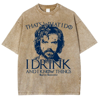 I Drink And I Know Things Vintage Distressed T-shirt