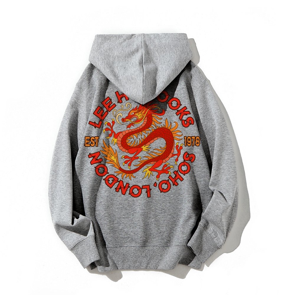 Mysterious Town's (Werewolves of London) Printed Back Cotton Hoodie