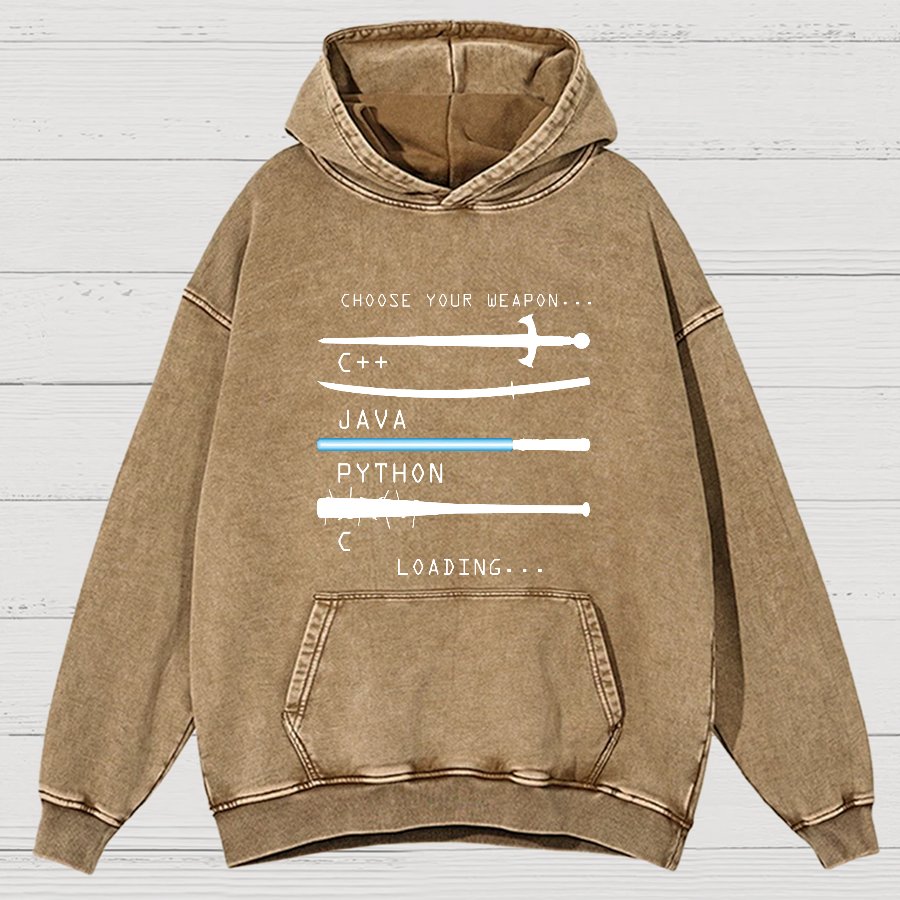 Choose Your Weapon Vintage Distressed Hoodie