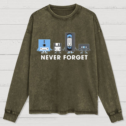 Never Forget Washed Long Sleeve Tee
