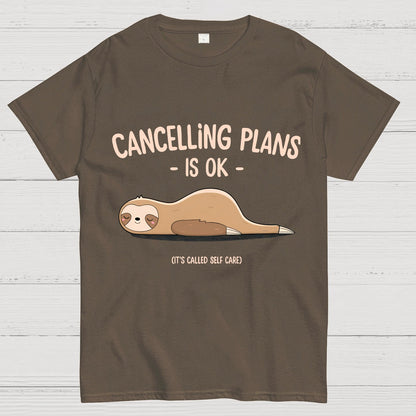 Cancelling Plans Is Ok Funny Nerdy T-Shirt