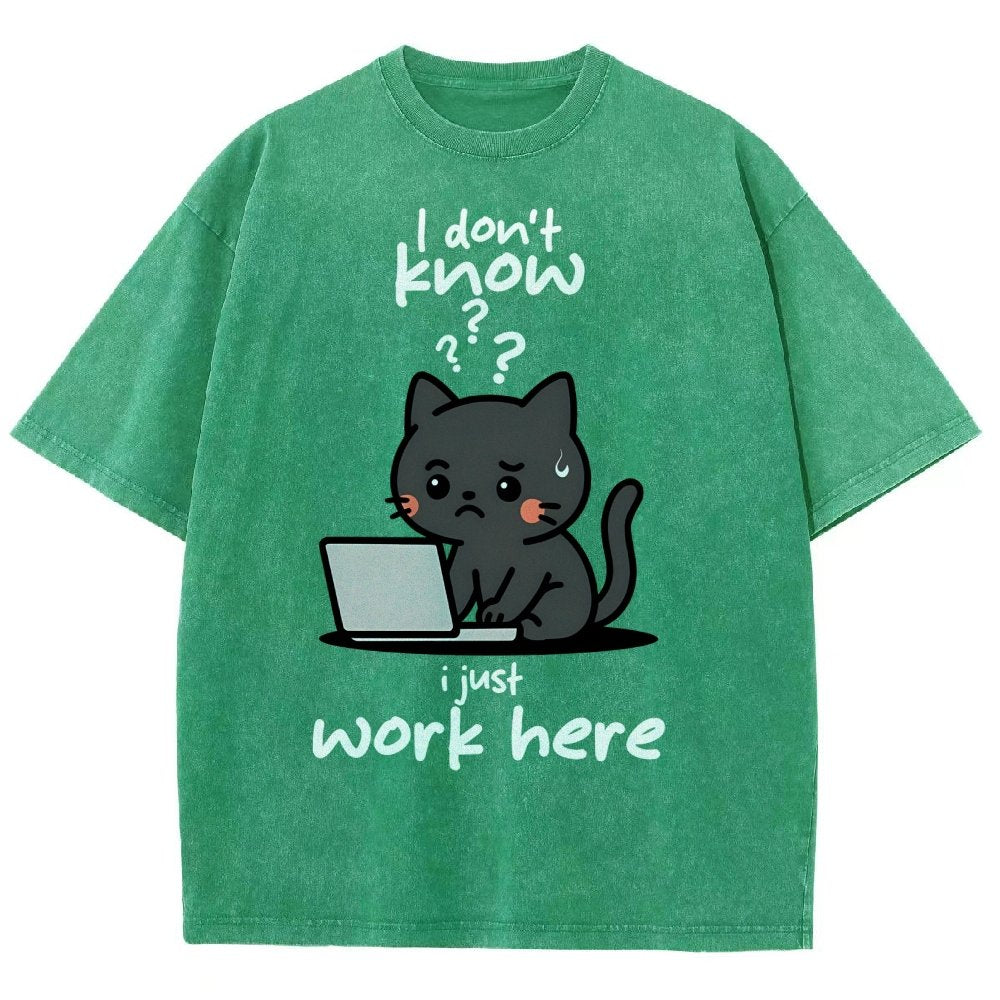 I Just Work Here Vintage Distressed T-shirt