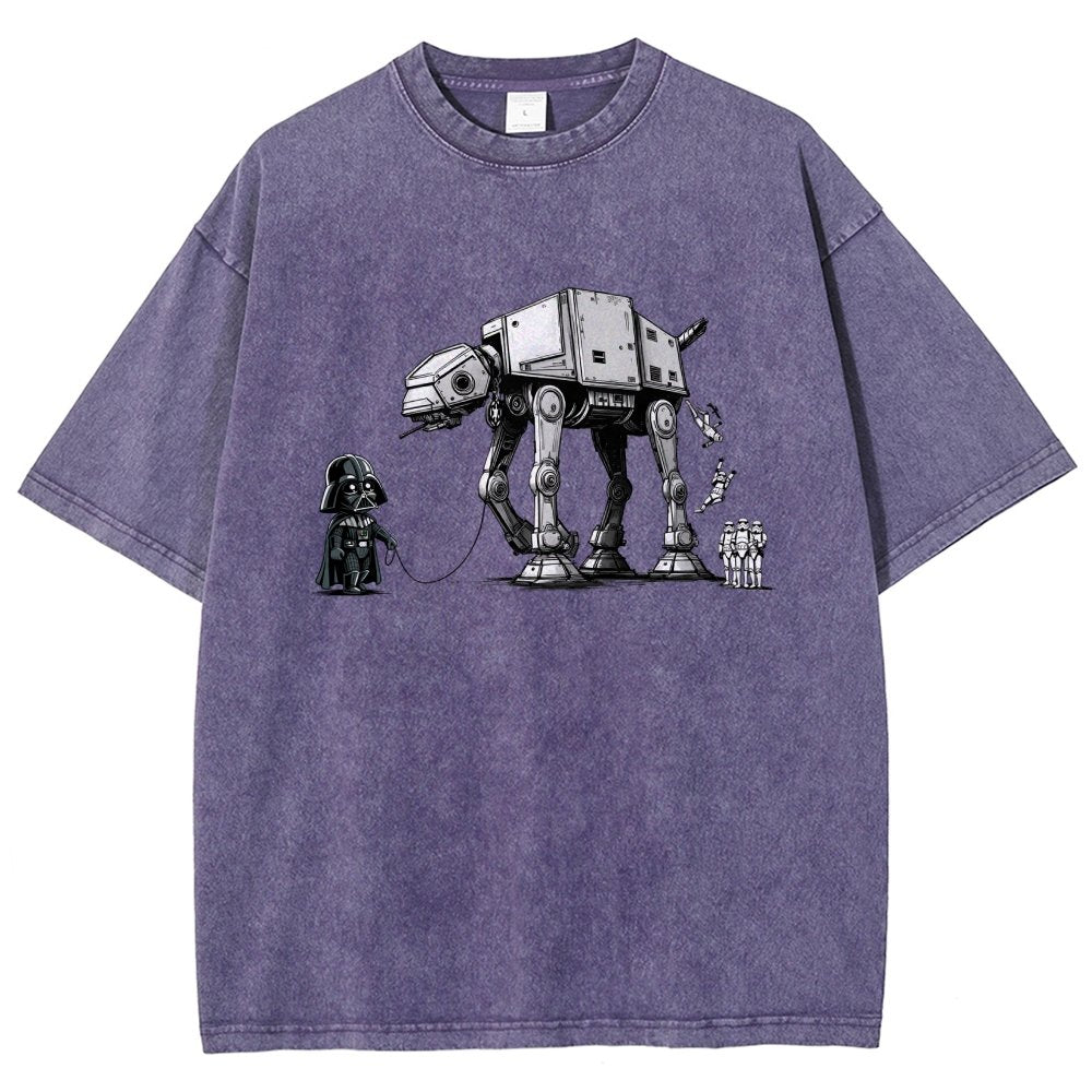 The villain and his adorable steel pet Vintage Distressed T-shirt