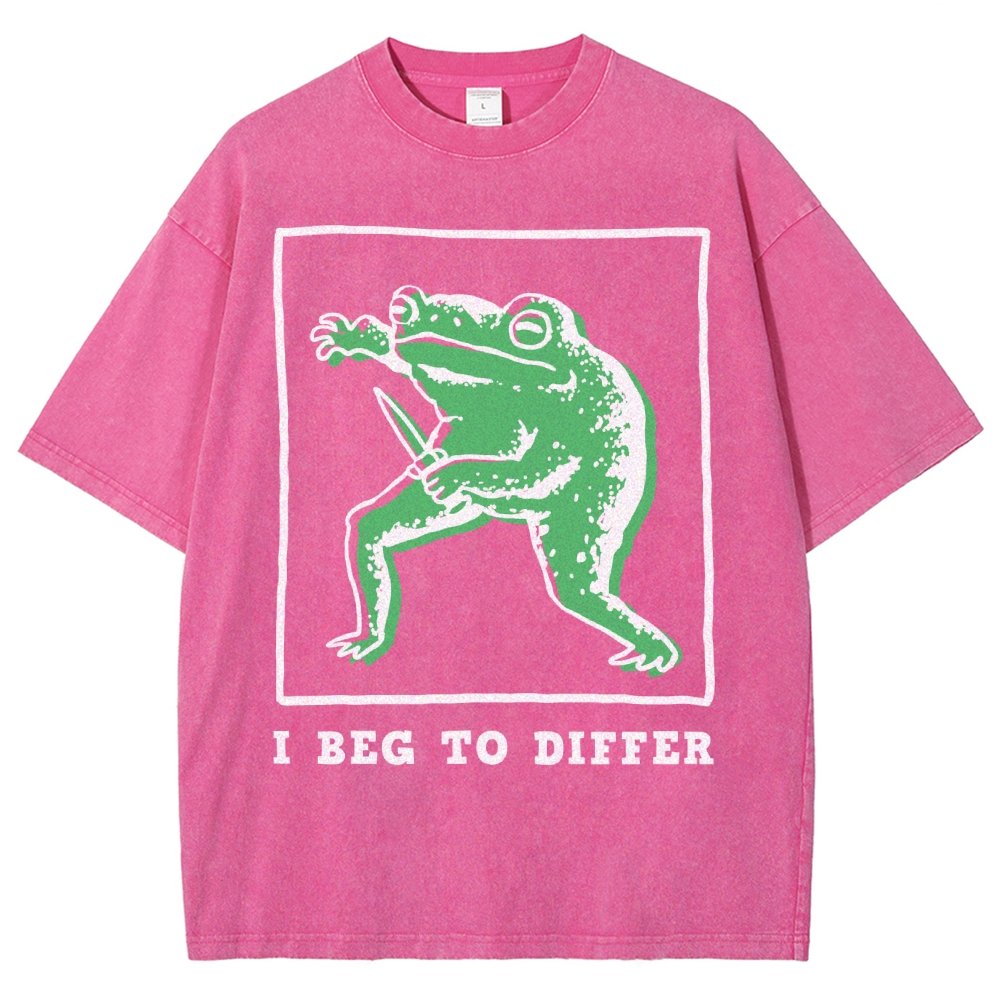 I Beg To Differ Frog Vintage Distressed T-shirt