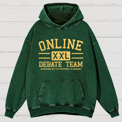 Online Debate Team Vintage Distressed Hoodie