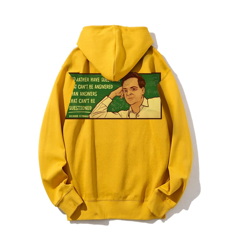 Feynman Science Printed Back Cotton Hoodie