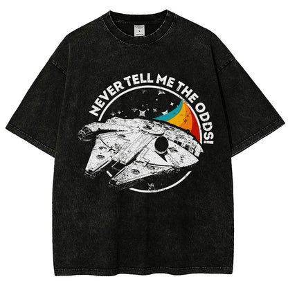 Never Tell Me the Retro Odds Vintage Distressed T-shirt