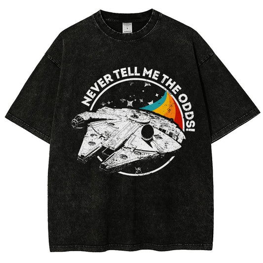 Never Tell Me the Retro Odds Vintage Distressed T-shirt