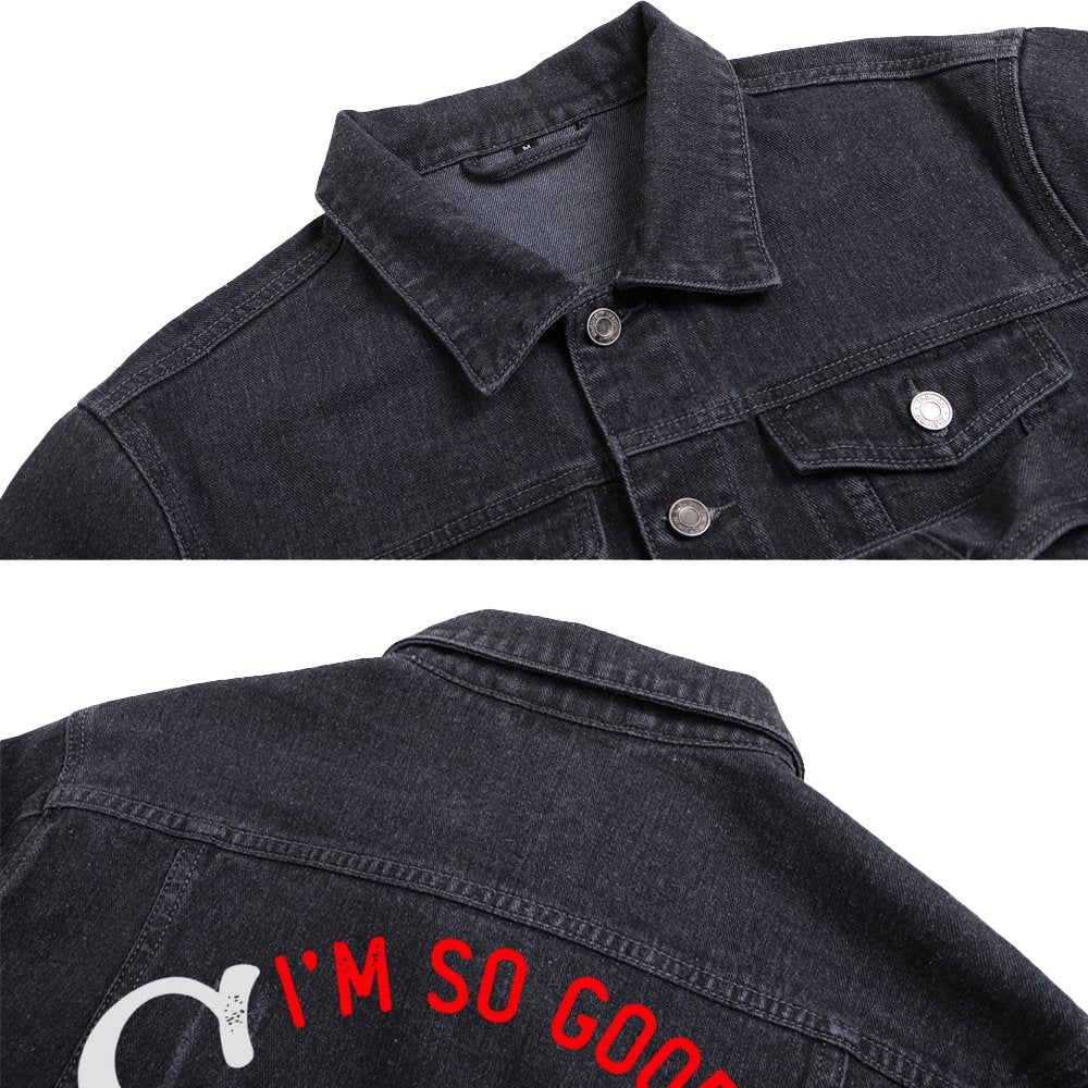 Cute Santa Claus Denim Jacket