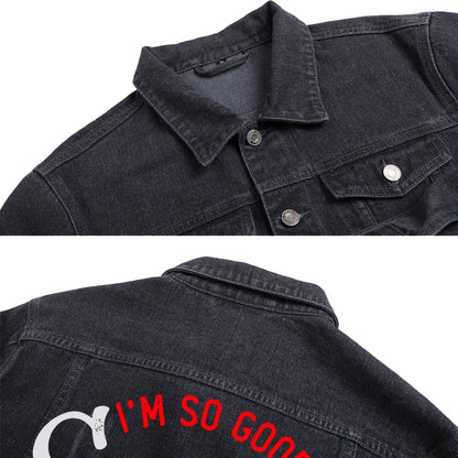 Cute Santa Claus Denim Jacket