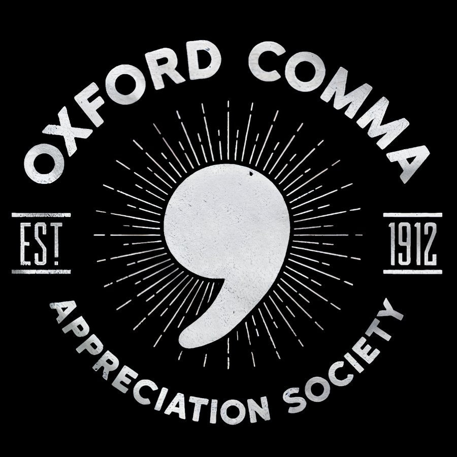 Oxford Comma Appreciation Society Geek Cotton Sweatshirt